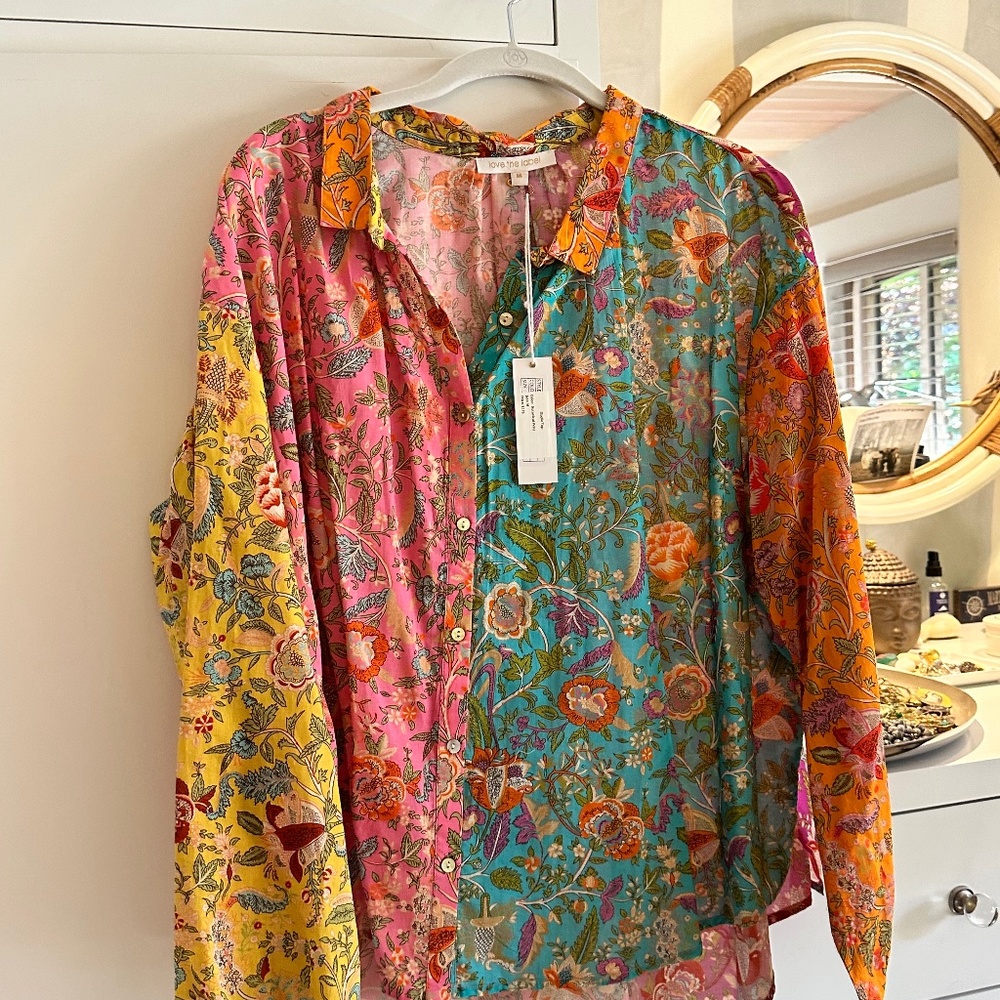 Love the Label Button Down Summer multi color. Tags on